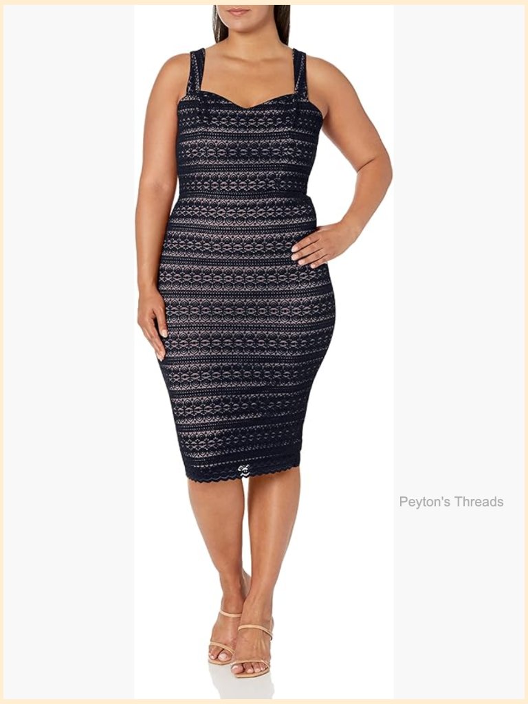 Sweetheart Neck Bodycon Midi Cocktail Dress